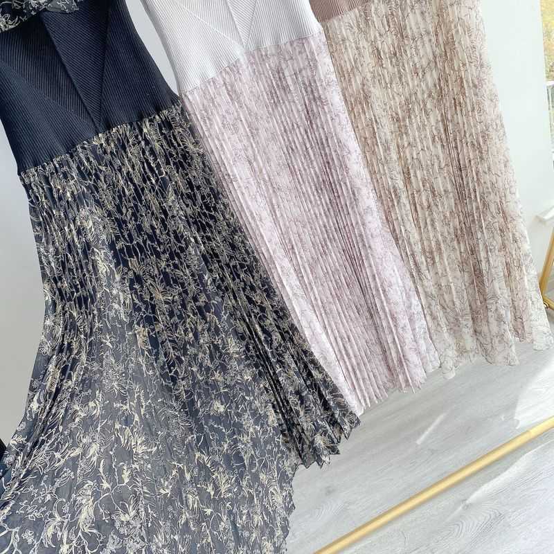 Japan Style Summer Flying Sleeve Print Slim Waist Vestidos Mujer Elegant Temperament Fairy Dress Simple Femme Party Robe 210630