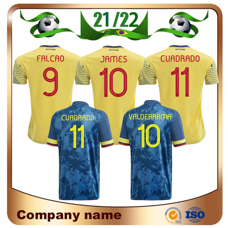 2021 #10 JAMES Away Soccer Jerseys 20/21 Home #9 FALCAO #11 CUADRAD Shirt GUARIN National Team VALDERRAMA Football uniform
2021 #10 JAMES Away Soccer Jerseys 20/21 Home #9 FALCAO #11 CUADRAD Shirt GUARIN National Team VALDERRAMA Football uniform