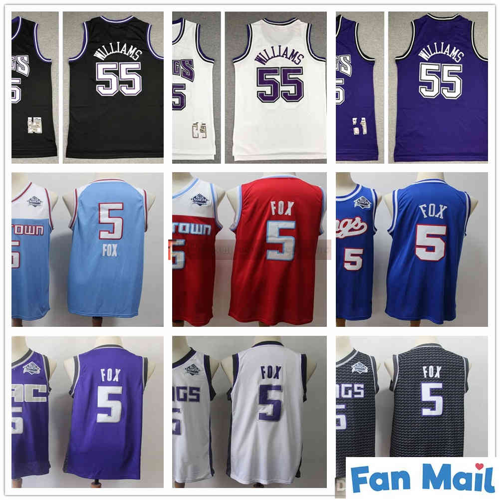 2020 New Blue Red City DeAaron Basketball 5 Fox Jersey Retro Jason Stitched 55 Williams Jerseys Purple White Black, As the picture
2020 New Blue Red City DeAaron Basketball 5 Fox Jersey Retro Jason Stitched 55 Williams Jerseys Purple White Black, As the picture