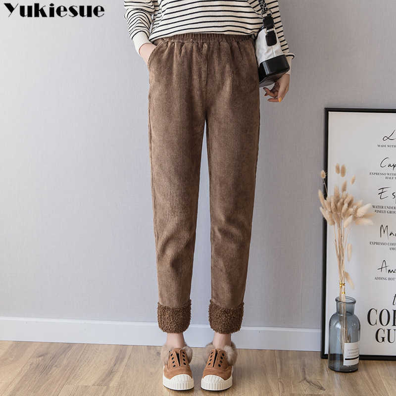 Women Corduroy Pants Ladies Casual Bottoms Female Trouser Straight harem Autumn Winter High Waist Trousers PLUS SIZE 210608, Pink with velvet
Women Corduroy Pants Ladies Casual Bottoms Female Trouser Straight harem Autumn Winter High Waist Trousers PLUS SIZE 210608, Pink with velvet
