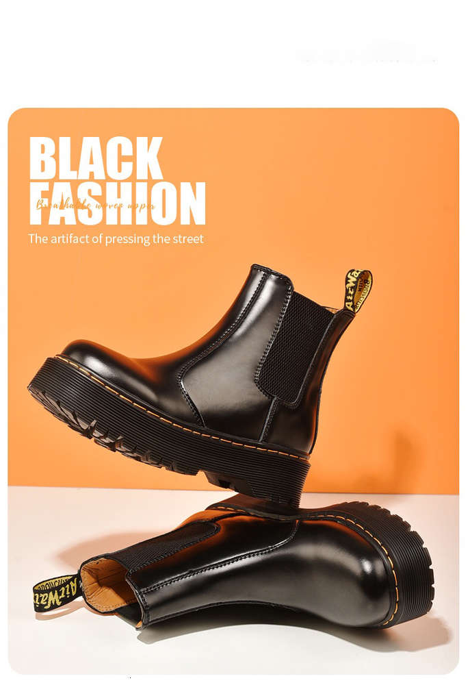 Designer new Martens Thick-soled Chelsea smoke boots cowhide real line tooling high fashion classic color Dr casual, Black
Designer new Martens Thick-soled Chelsea smoke boots cowhide real line tooling high fashion classic color Dr casual, Black
