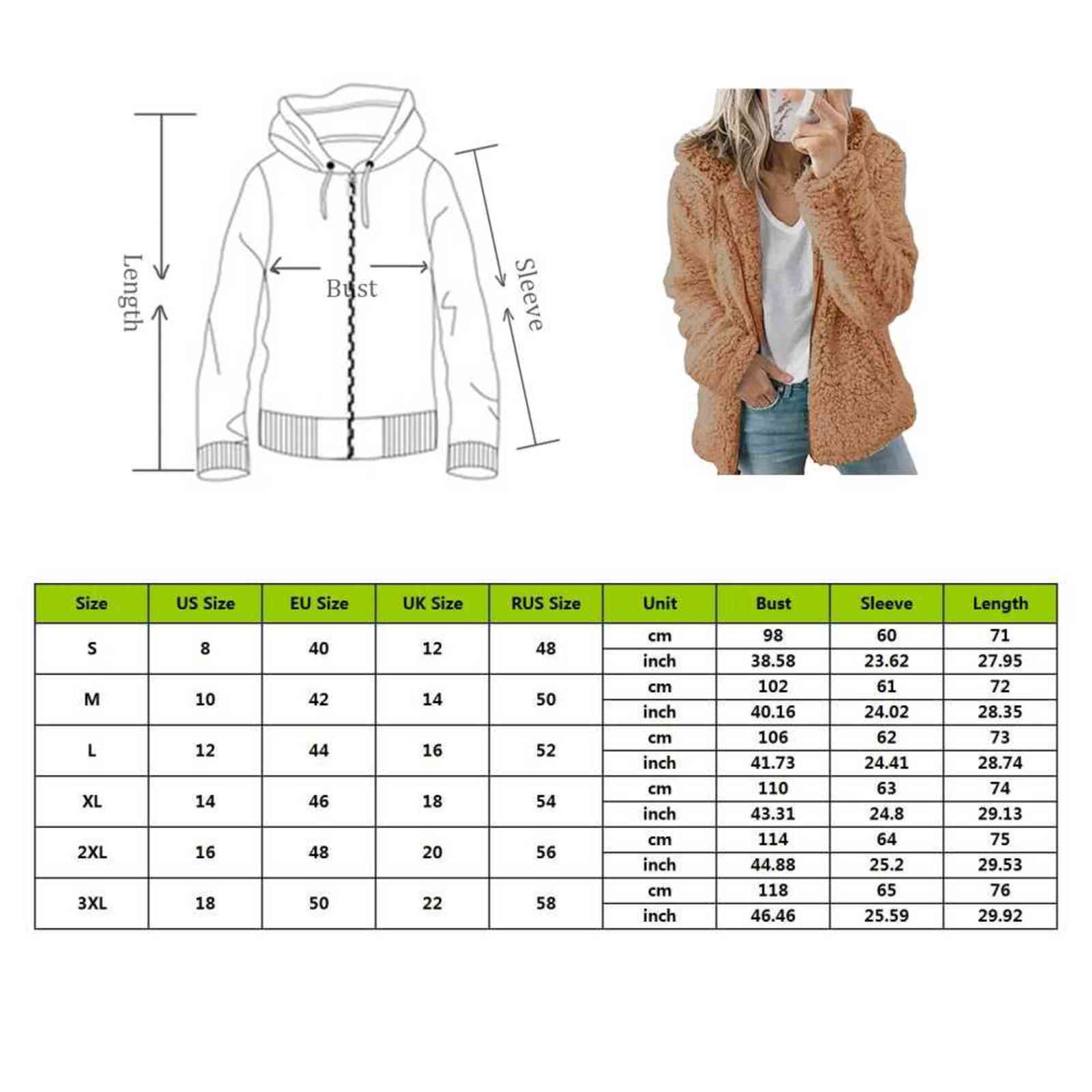 Women Autumn Winter Jacket Female Coat Causal Soft Hooded Fleece Plush Warm Plus Size Faux Fur Fluffy Zipper Top 211123