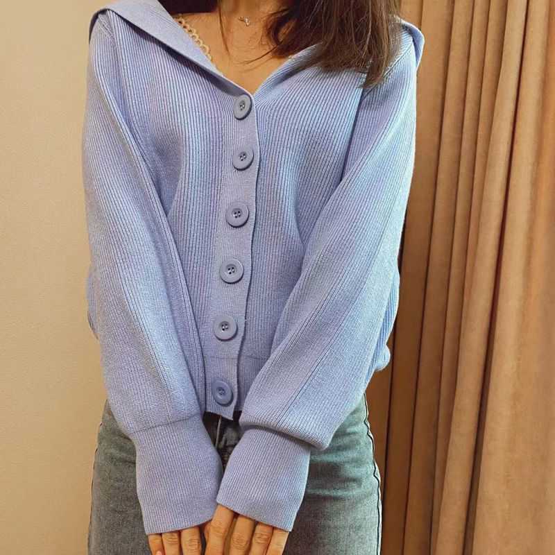 GIGOGOU Hooded Women Cardigan Sweater Short Preppy Style Campus Student Cardigans Knitted Soft Female Jumpers Top Outfits 210714