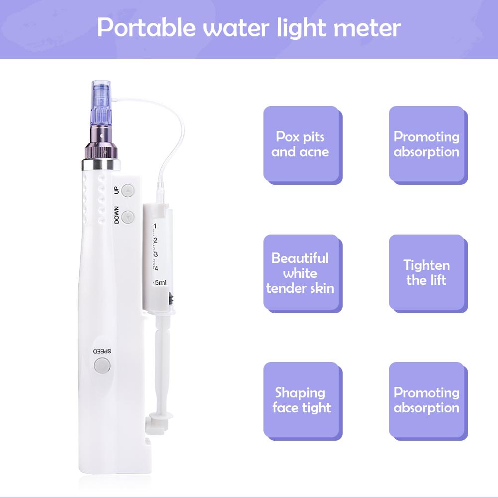2 in 1 Hydra Injector Derma Pen Nano Mesotherapy Microneedle dr Pen Mesogun Portable Smart Injector Pen Facial Treatment Machine
