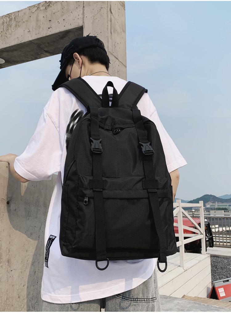Fashion Trend Ins Men's Small Backpack Lightweight Casual High School Student College Schoolbag, Black
Fashion Trend Ins Men's Small Backpack Lightweight Casual High School Student College Schoolbag, Black