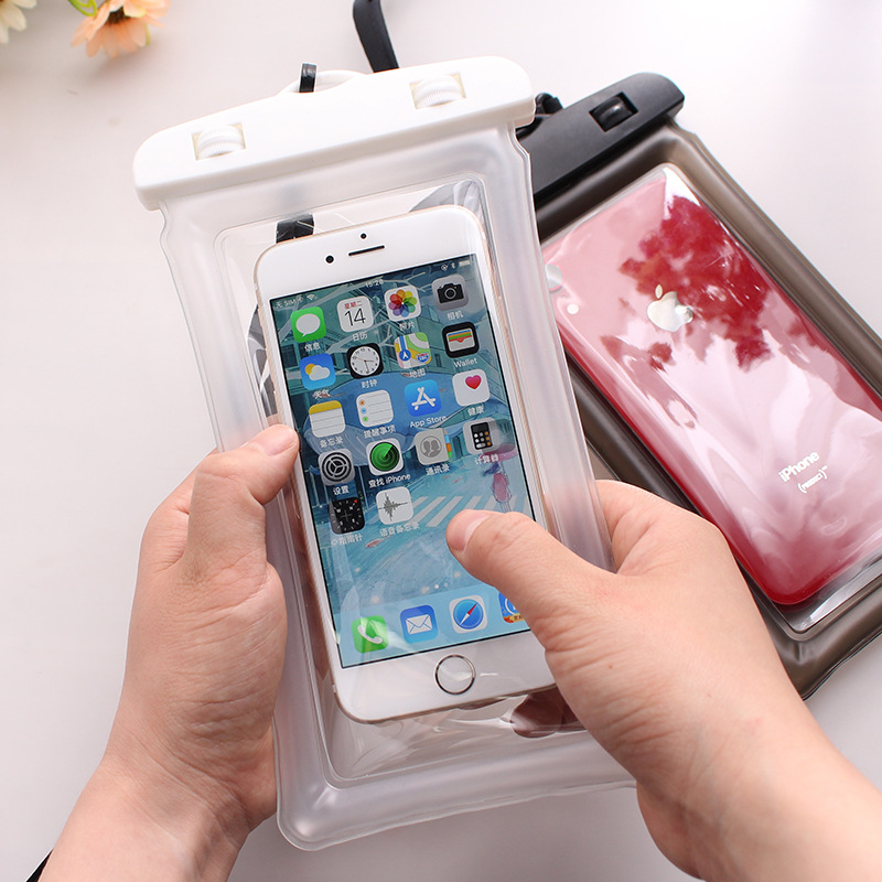 100% Sealed Garden Float Airbag Waterproof Swimming Bag Mobile Phone Case Cover Dry Pouch Universal Diving Drifting Riving Trekking Bags Free shipping