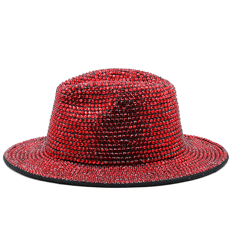 Luxury Diamond Bucket Hat Woman Man Rhinestone Fedora Hats for Women Men Sunhat Sunhats Girl Party Night Performance Cap Bling Fis