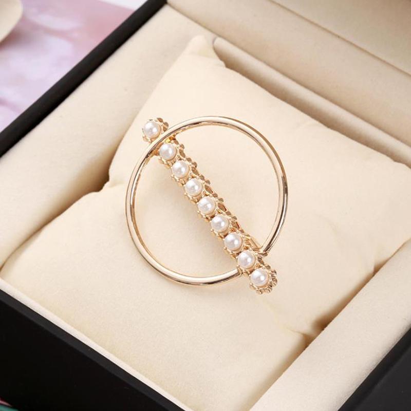 Pins, Brooches Round Pearl Brooch, Anti-glare Buckle, Simple Geometric Brooch Temperament, Commuter Casual Chest Accessories