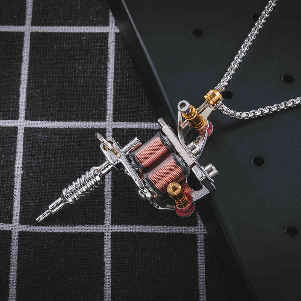 fashion brand detachable mini tattoo machine pendant street hip hop men's titanium steel necklace, Silver
fashion brand detachable mini tattoo machine pendant street hip hop men's titanium steel necklace, Silver