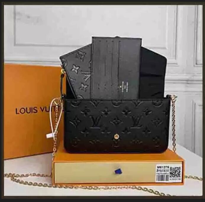 Chain Female Evening Messenger Bag 3 PCS set Women Shoulder Bags 3A+ Genuine Leather Designer Handbags Purse with box GGLVLouis&
Chain Female Evening Messenger Bag 3 PCS set Women Shoulder Bags 3A+ Genuine Leather Designer Handbags Purse with box GGLVLouis&