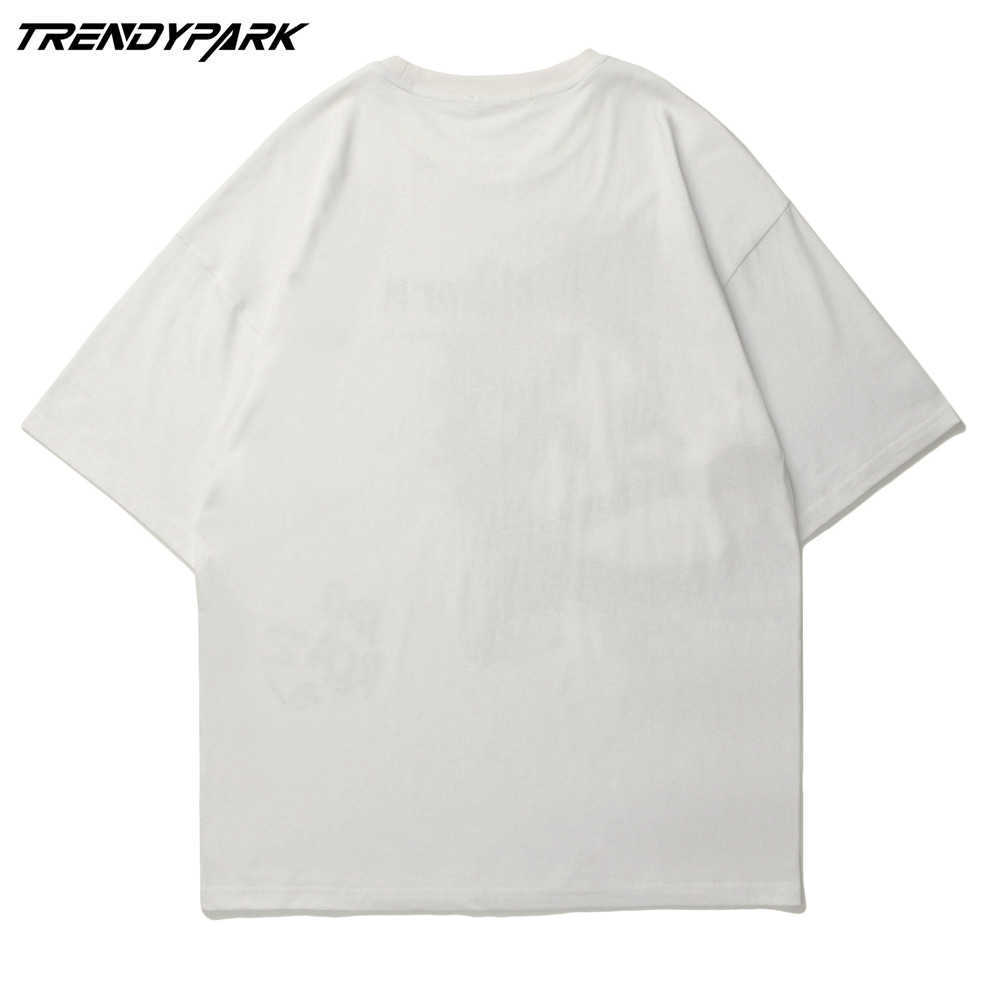 Men's T-shirt Summer Short Sleeve Graffiti Tee Hip Hop Oversized Cotton Casual Harajuku Streetwear Top Tshirts Clothing 210601