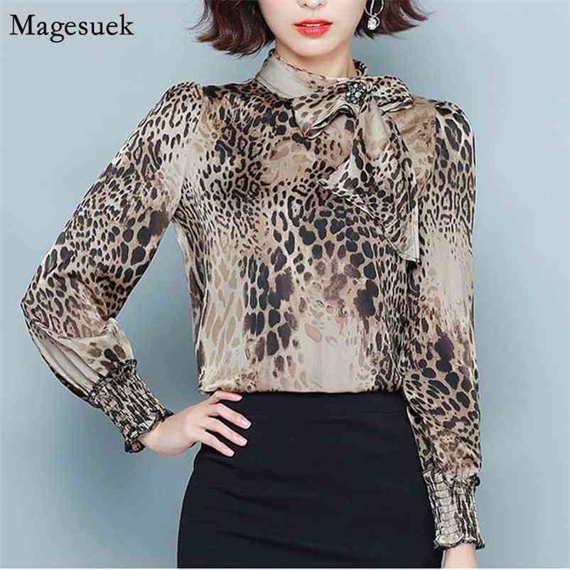 Autumn Leopard Print Long Sleeve Shirt Women Pullover Ladies Tops Office Lady Bow Elegant Plus Size Blouse 10616 210518, Gray
Autumn Leopard Print Long Sleeve Shirt Women Pullover Ladies Tops Office Lady Bow Elegant Plus Size Blouse 10616 210518, Gray