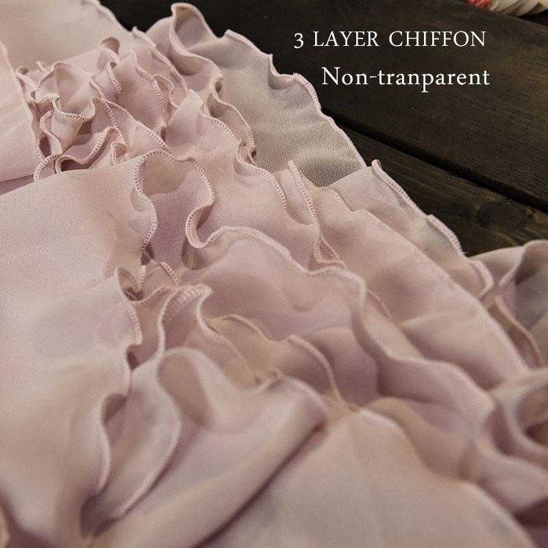 3 Layer Chiffon Long Skirts For Women Elegant Casual High Waist Boho Style Beach Maxi Saias 80/90/100cm Spring SK273 210619