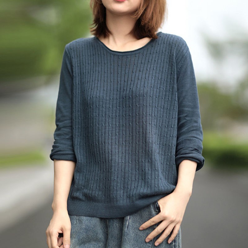 Johnature Korean Retro Leisure O-neck Long Sleeve All-match Knitwear Sweater Autumn Women Comfortable Fashion Sweater 210521, Green
Johnature Korean Retro Leisure O-neck Long Sleeve All-match Knitwear Sweater Autumn Women Comfortable Fashion Sweater 210521, Green