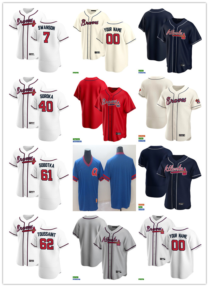 Mens Womens Youth Atlanta Braves 61 Chad Sobotka 40 Mike Soroka 7 Dansby Swanson 62 Touki Toussaint Custom Baseball Jersey Blank, Blue;black
Mens Womens Youth Atlanta Braves 61 Chad Sobotka 40 Mike Soroka 7 Dansby Swanson 62 Touki Toussaint Custom Baseball Jersey Blank, Blue;black