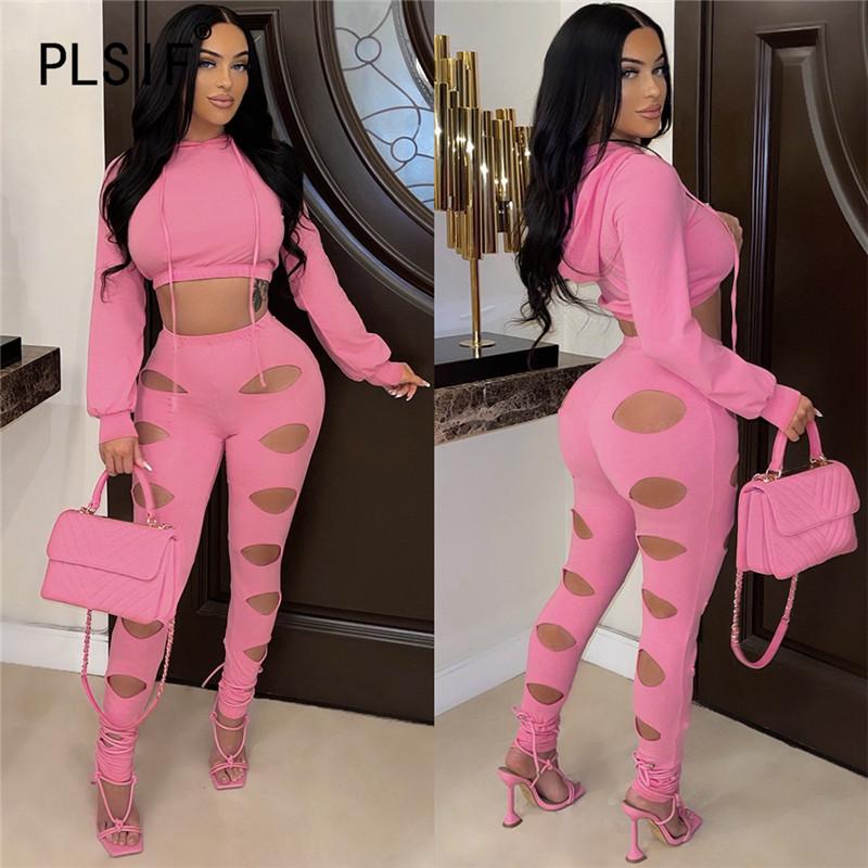 Women's Two Piece Pants Eurospring 2022 Long-sleeved Solid-color Pullover With Hat Sexy Slim-fit Hollowed-out Navel Locomotive Nightclub Tro, White
Women's Two Piece Pants Eurospring 2022 Long-sleeved Solid-color Pullover With Hat Sexy Slim-fit Hollowed-out Navel Locomotive Nightclub Tro, White