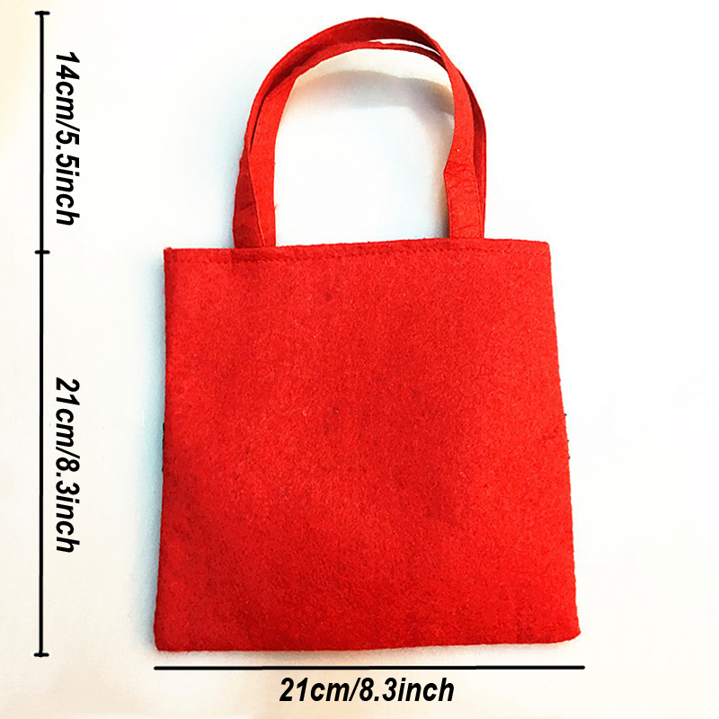 Bag Christmas Party Decorations Santa Claus Bags 21*21cm Non-woven Xmas Candy Gift Handbags for Kids Children DH0212 Free shipping