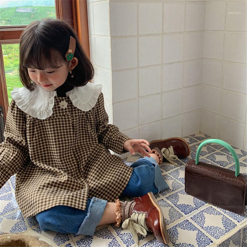 Coat 2021 Autumn Girls Turn-down Collar Plaid Mid-length Trench Jackets Korean Style Children Fashion Cotton Loose, Blue;gray
Coat 2021 Autumn Girls Turn-down Collar Plaid Mid-length Trench Jackets Korean Style Children Fashion Cotton Loose, Blue;gray