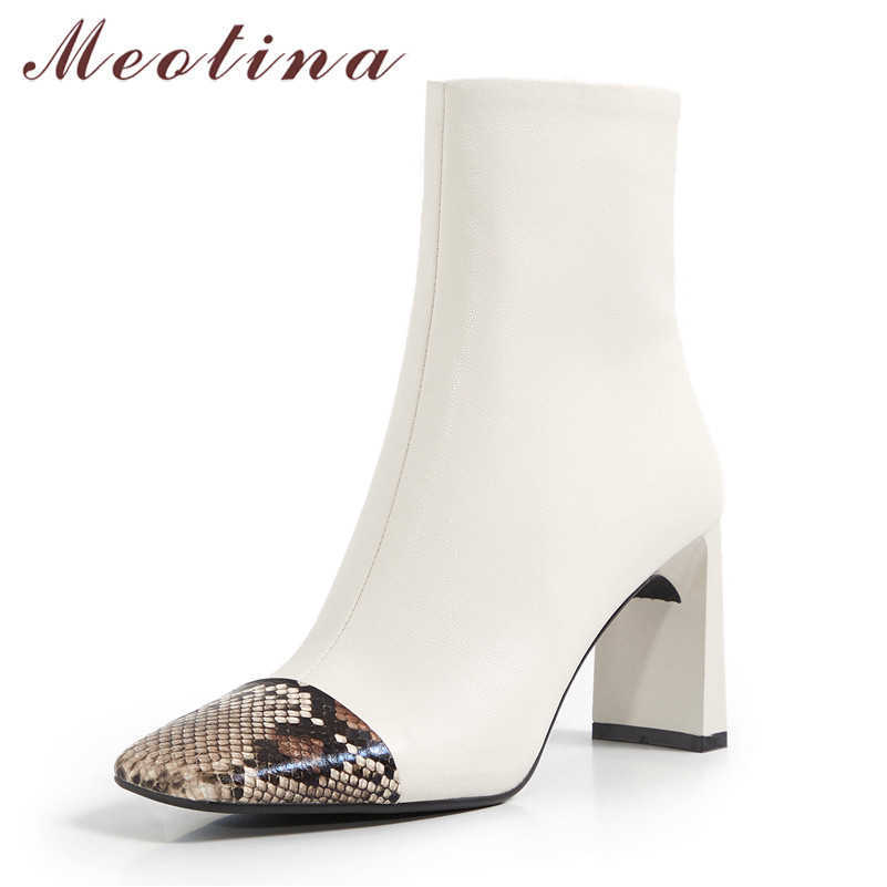 Meotina Snake Print Genuine Leather High Heel Mid Calf Boots Women Shoes Square Toe Chunky Heels Zipper Ladies Boots White 40 210608, Black synthetic lin
Meotina Snake Print Genuine Leather High Heel Mid Calf Boots Women Shoes Square Toe Chunky Heels Zipper Ladies Boots White 40 210608, Black synthetic lin