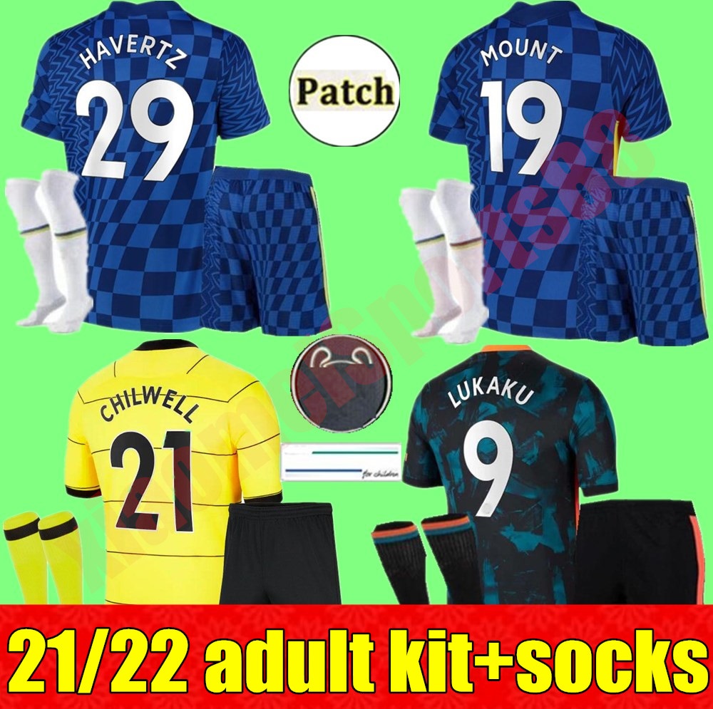 CFC soccer jerseys adult kits LUKAKU ZIYECH PULISIC MOUNT KANTE HAVERTZ WERNER ABRAHAM CHILWELL GIROUD HUDSON-ODOI 2021 2022 football shirt 21 22 men kit sets, Away+champion patch
CFC soccer jerseys adult kits LUKAKU ZIYECH PULISIC MOUNT KANTE HAVERTZ WERNER ABRAHAM CHILWELL GIROUD HUDSON-ODOI 2021 2022 football shirt 21 22 men kit sets, Away+champion patch