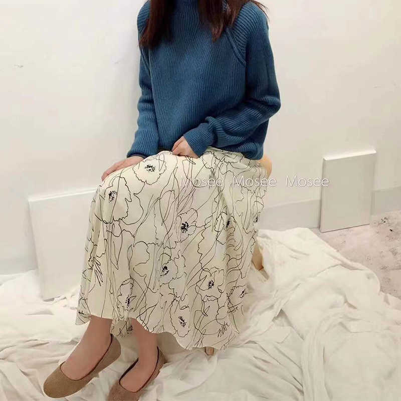 TIGENA 90cm Bohemian Long Maxi Skirt Women Summer Korean Fashion Print Chiffon Female Boho Sun High Waist 210621