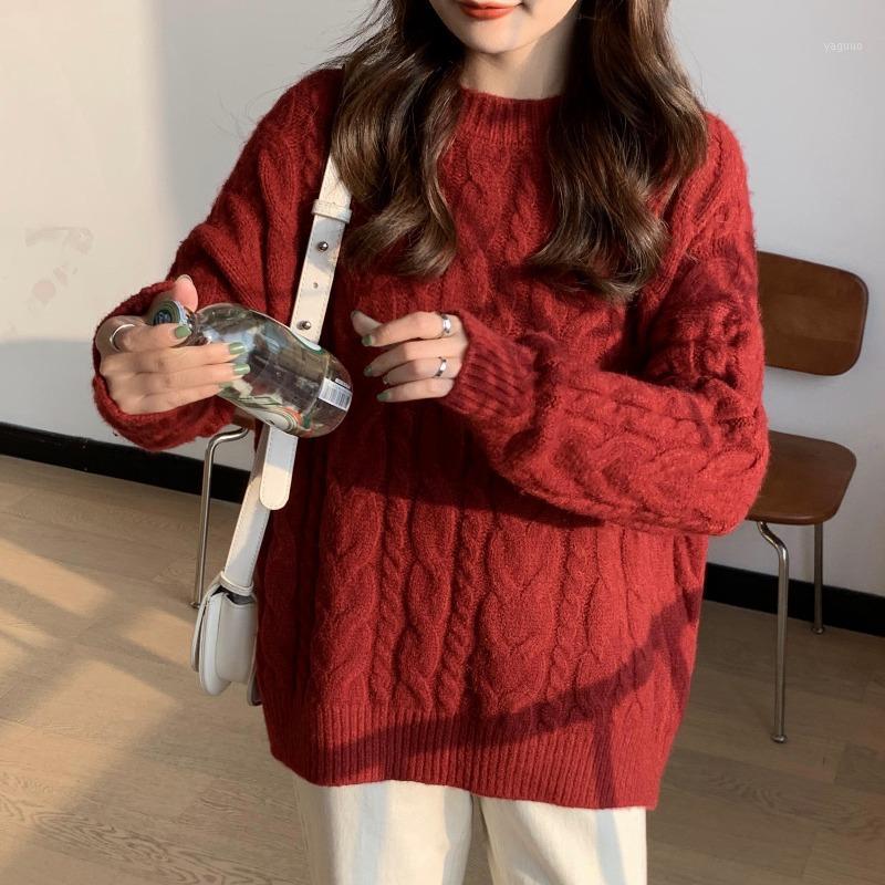 Red Sweater Women's Autumn And Winter 2021 Pullover Is Lazy Loose, Wearing Christmas Top Thickened Knitwear, Beige
Red Sweater Women's Autumn And Winter 2021 Pullover Is Lazy Loose, Wearing Christmas Top Thickened Knitwear, Beige