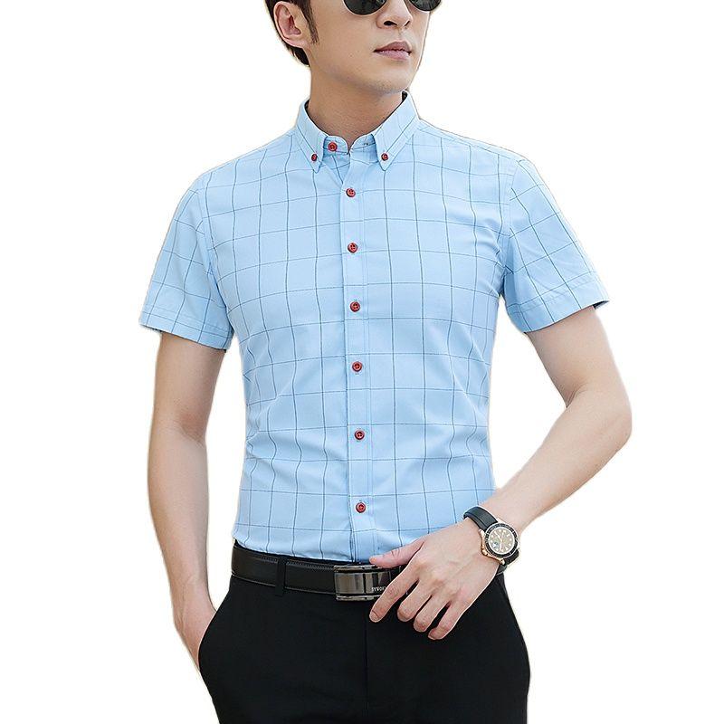 Men's Casual Shirts 2021 Plaid Dress Short Sleeve Male High Quality Slim Fit Business Shirt Plus Size -5XL, Drill blue
Men's Casual Shirts 2021 Plaid Dress Short Sleeve Male High Quality Slim Fit Business Shirt Plus Size -5XL, Drill blue