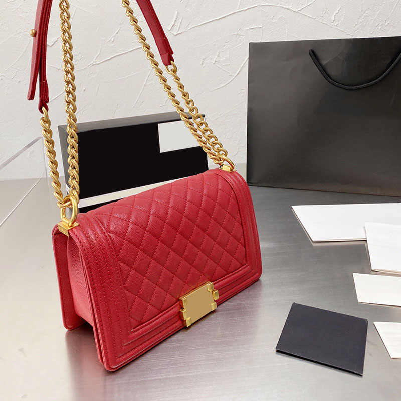 designer Classic Boy Girls Diamond Line Caviar Bags Quilted Flap Luxury Calfskin Cowhide Leather Cross, Red diamond lattice
designer Classic Boy Girls Diamond Line Caviar Bags Quilted Flap Luxury Calfskin Cowhide Leather Cross, Red diamond lattice