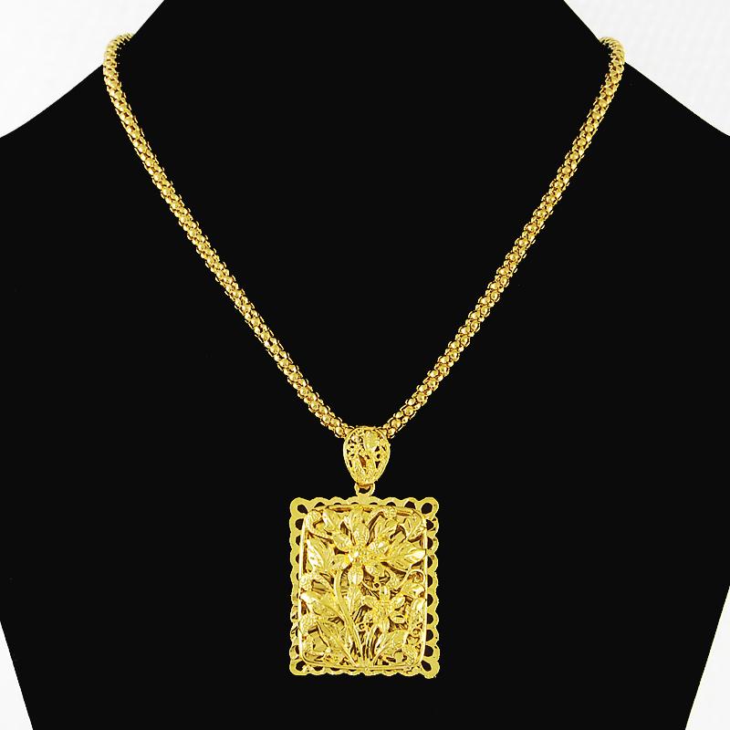 Pendant Necklaces 24k Yellow Gold Color Mens Rap Necklace Vintage Square 68CM Popcorn Chain Collares Es Fashion Jewelry
Pendant Necklaces 24k Yellow Gold Color Mens Rap Necklace Vintage Square 68CM Popcorn Chain Collares Es Fashion Jewelry