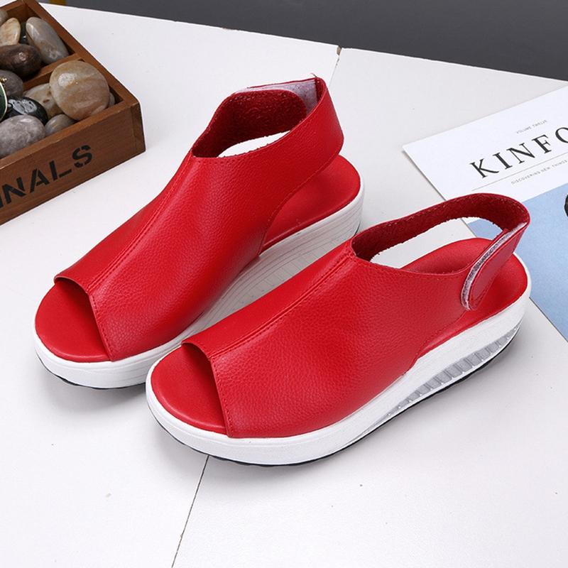 Sandals 2021 Women's Summer Platform Fish Mouth Large Size