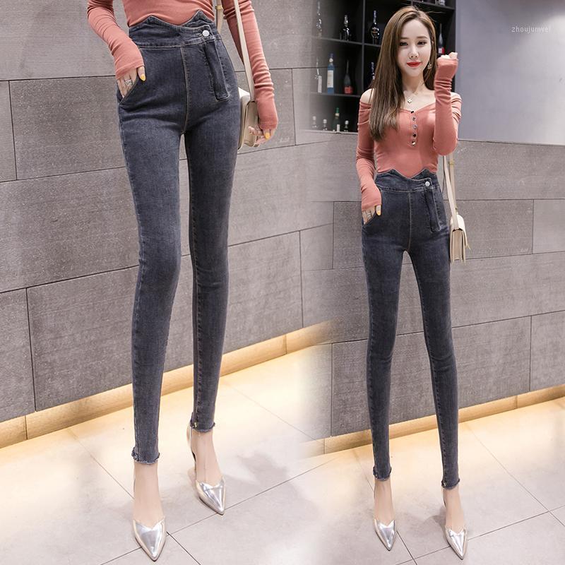 Real S 2021 Autumn Korean Version Of The Irregular High Waist Slim Stretch Wild Feet Jeans Trousers Women Women's, As pic
Real S 2021 Autumn Korean Version Of The Irregular High Waist Slim Stretch Wild Feet Jeans Trousers Women Women's, As pic