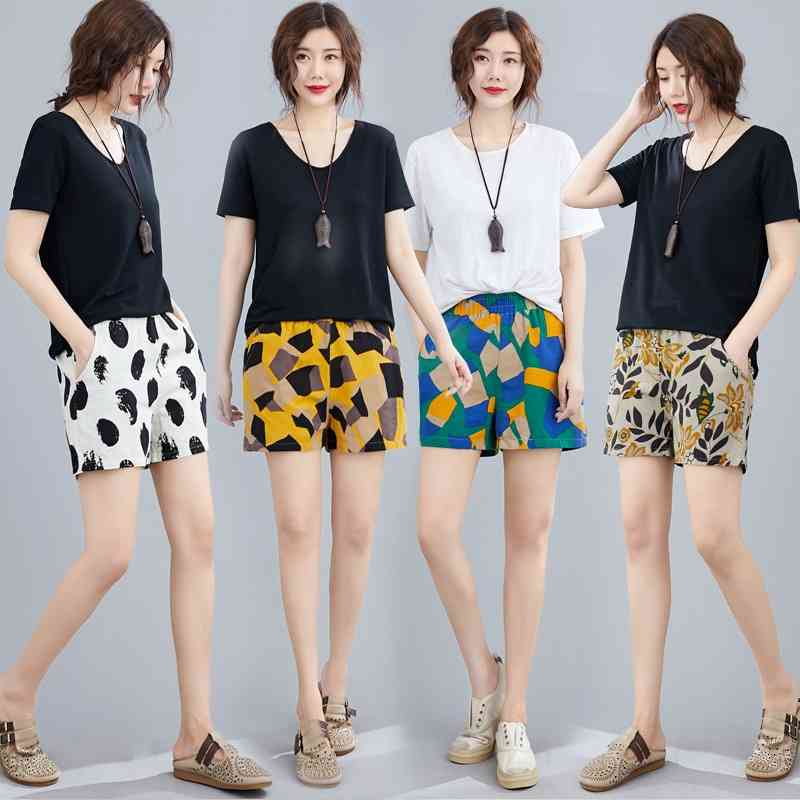 Summer Cotton Linen Shorts Women Trousers Plus Size Feminino Women' Elastic High Wasit Loose Casual Print 210603, Green
Summer Cotton Linen Shorts Women Trousers Plus Size Feminino Women' Elastic High Wasit Loose Casual Print 210603, Green