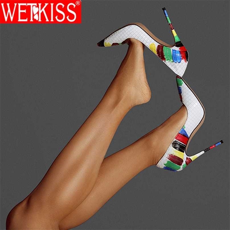 WETKISS Emboss Leather Pump Pointed Heels 12cm Shallow Shoes Female Colorful High Party Summer 211029, 10 cm 
WETKISS Emboss Leather Pump Pointed Heels 12cm Shallow Shoes Female Colorful High Party Summer 211029, 10 cm