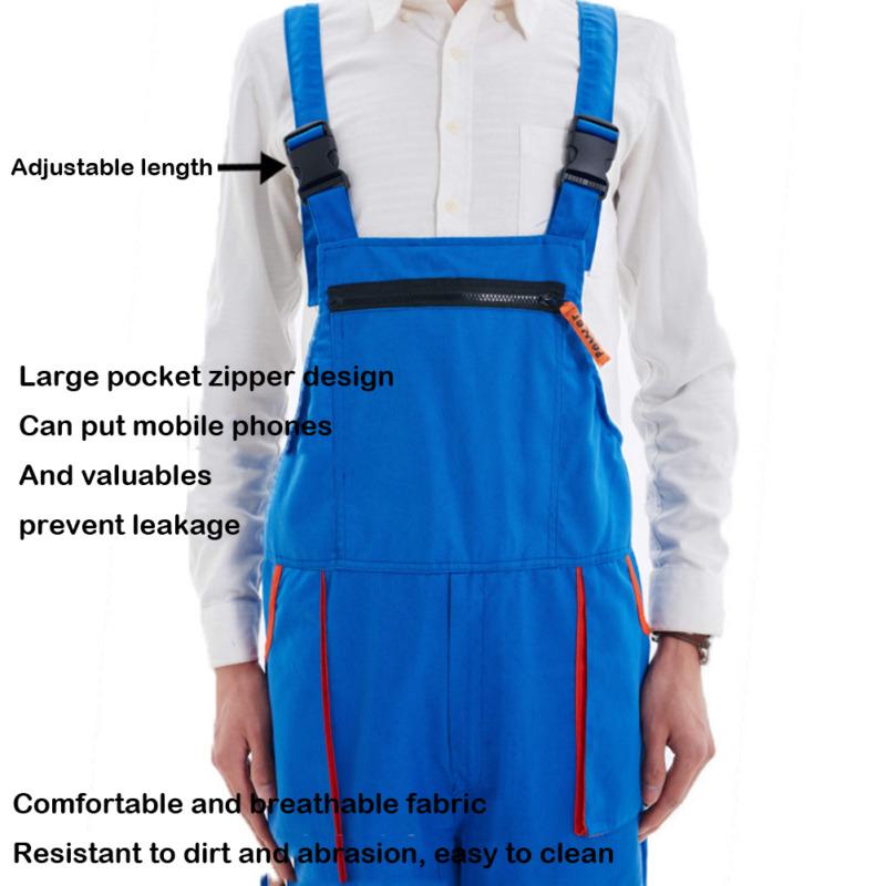Large Size 4XL Men's Bib Pants Fashion Functional Clothing Men Heavy Duty Work Jumpsuit Coveralls Overalls Mechanic Indoor
