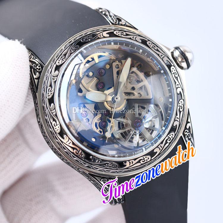 46mmx18.6mm Bubble L082/03166 CO0082 Automatic Mens Watch Black Skeleton Dial Tourbillon Retro Carving Steel Case Rubber Strap Sport Watches Timezonewatch E55 (3)
46mmx18.6mm Bubble L082/03166 CO0082 Automatic Mens Watch Black Skeleton Dial Tourbillon Retro Carving Steel Case Rubber Strap Sport Watches Timezonewatch E55 (3)