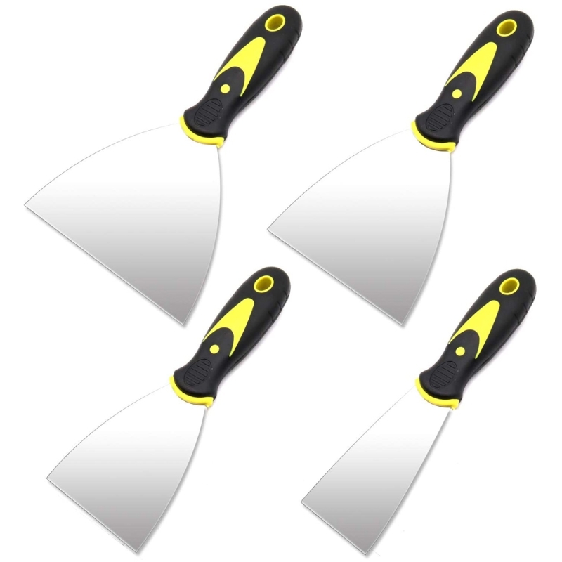 4.Paragraphs 50/75/100/125mm Shraper Mes Schop with Plastic Handle 40JA