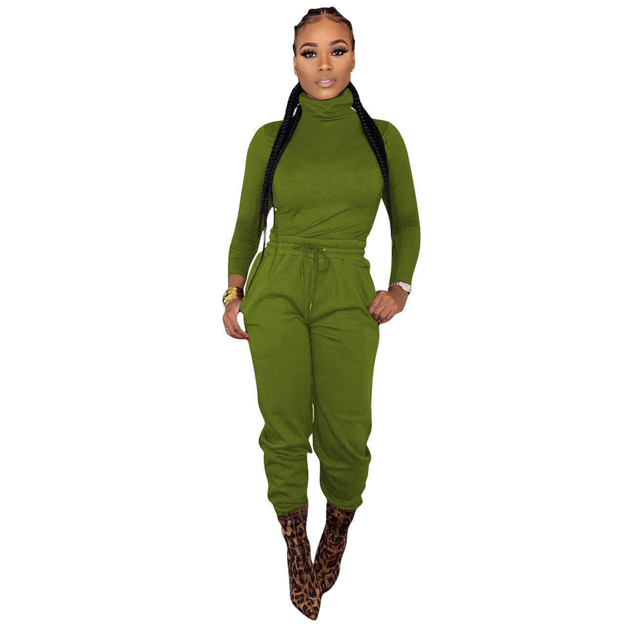 Womens solid 2 piece set tracksuit fall winter clothing plain sweatshirt pants sportswear hoodies leggings outfits outerwear bodysuits