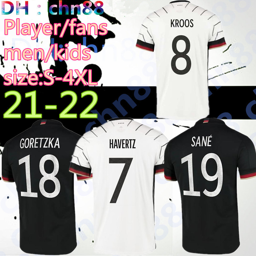 FANS Player version 2020 2021 Germany Soccer Jerseys Gundogan GNABRY WERNER KROOS 20 21 KIMMICH maillot de foot football Sane Goretzka CAN HAVERTZ Muller MEN + KIDS, Image
FANS Player version 2020 2021 Germany Soccer Jerseys Gundogan GNABRY WERNER KROOS 20 21 KIMMICH maillot de foot football Sane Goretzka CAN HAVERTZ Muller MEN + KIDS, Image