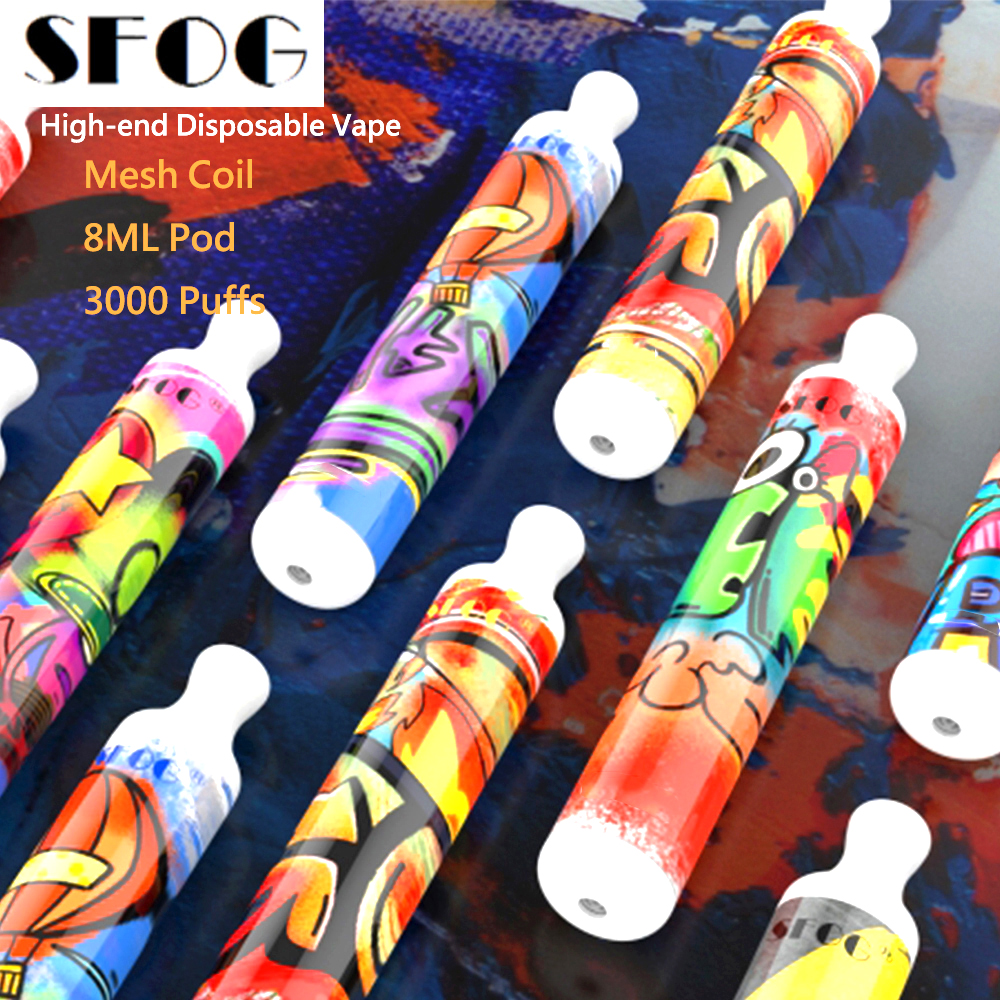 new original disposable vape device sfog 3000 puffs disposable e cigarette kit 1.0 ohm mesh coil prefilled 8 ml pod 1000 mah battery 10 colors vaporizer pen
new original disposable vape device sfog 3000 puffs disposable e cigarette kit 1.0 ohm mesh coil prefilled 8 ml pod 1000 mah battery 10 colors vaporizer pen