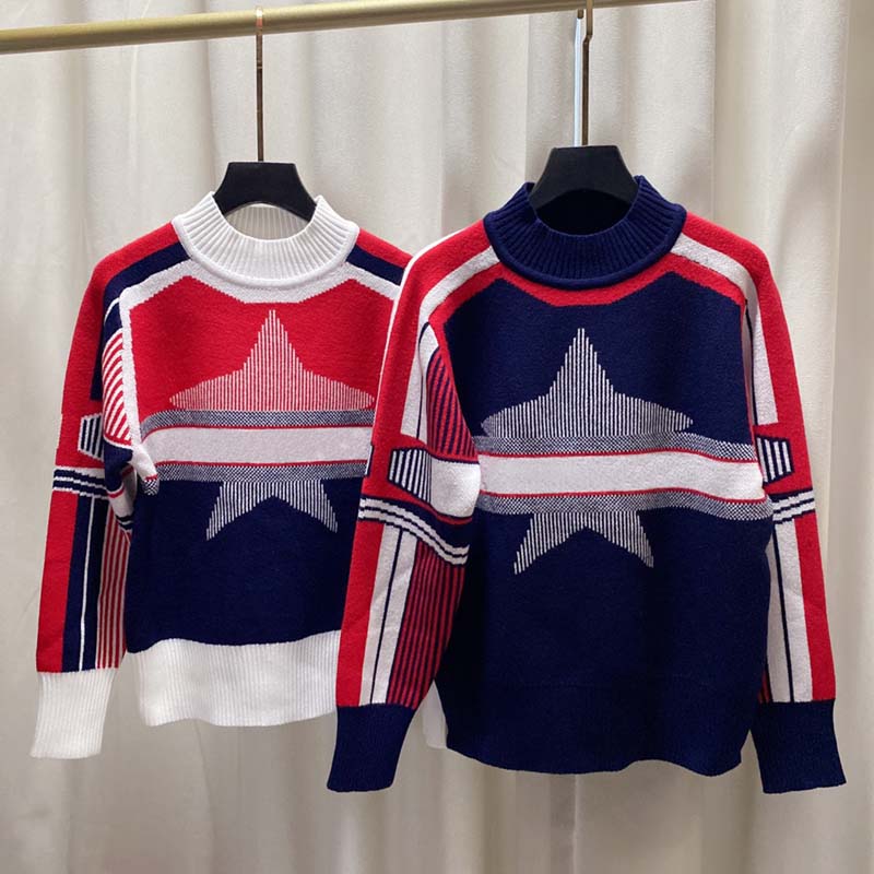 Designer Sweater for Women 21FW Fashion Knit Womens Casual Pullover Stars and Letter Printed Long Sleeve 2 Colors, No2
Designer Sweater for Women 21FW Fashion Knit Womens Casual Pullover Stars and Letter Printed Long Sleeve 2 Colors, No2