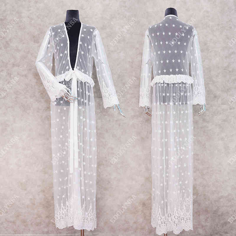 Tunics for beach Long Lace Beach Dress Women Swim Cover up Plus size Saida de Praia Robe Plage Kaftan #Q1027 210420