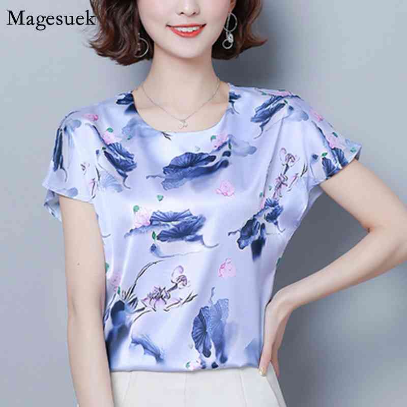 Short Sleeve Print Women's Blouse Summer Casual Plus Size Silk Satin Shirt Tops Female O Neck Loose Blouses Women 9373 210518, Orchid
Short Sleeve Print Women's Blouse Summer Casual Plus Size Silk Satin Shirt Tops Female O Neck Loose Blouses Women 9373 210518, Orchid