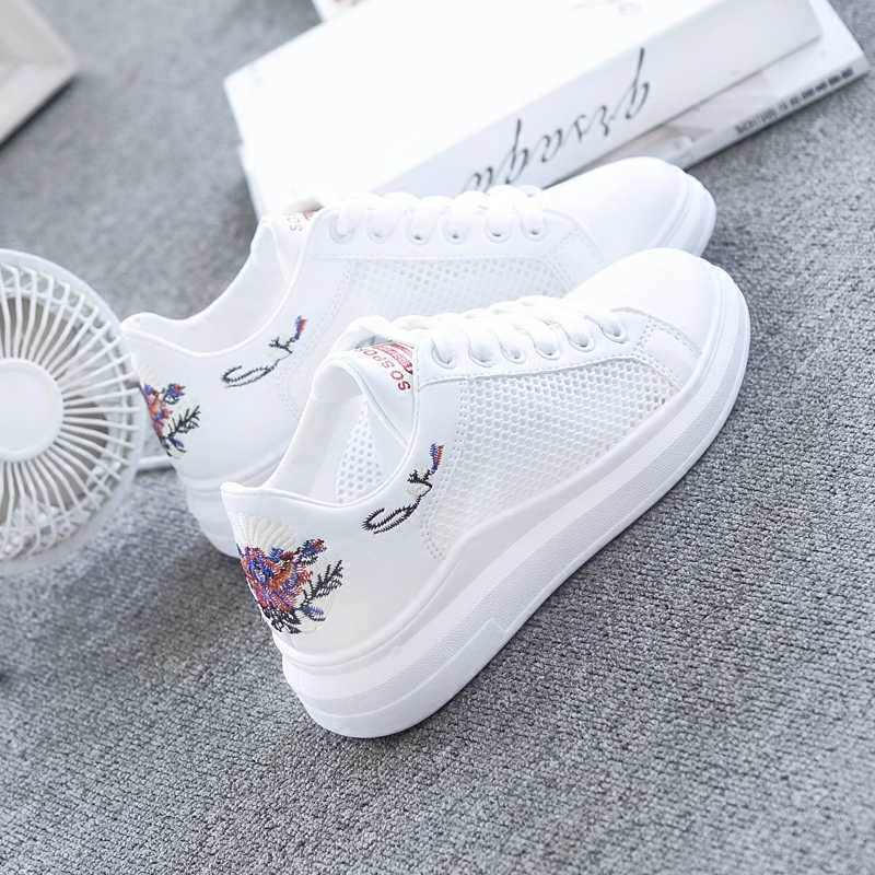 Summer New Fashion and Comfortable White Wedge Heel Shoes Women's Platform Ladies Casual Shoes Breathable Mesh Sneakers Y0907, White red
Summer New Fashion and Comfortable White Wedge Heel Shoes Women's Platform Ladies Casual Shoes Breathable Mesh Sneakers Y0907, White red