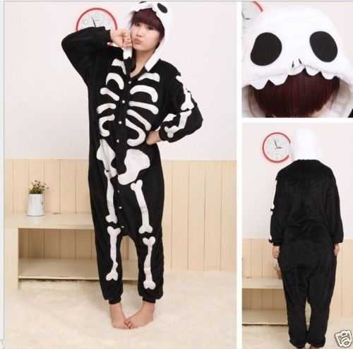 Nightmare Before Christmas Unisex Adult Anime Cosplay Costume Onesie skeleton Skull Halloween pajamas Homewear Y0913