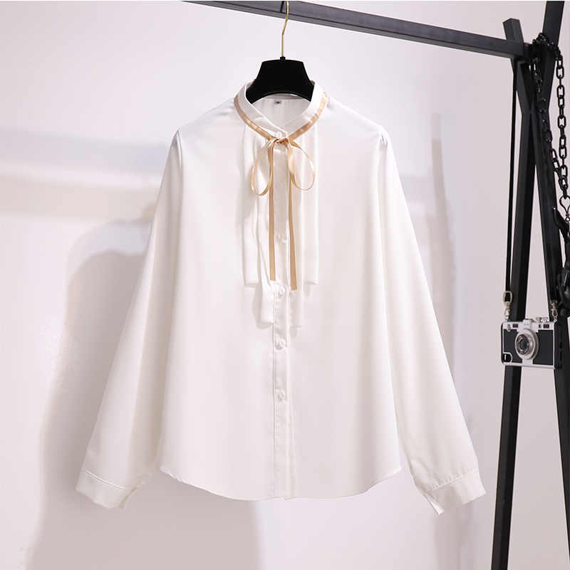 Fairy Skirt Suit Chiffon Blouse Top Long Shirt With Long Sleeves Autumn Coat Of Long Skirts Suits Women Office Otufit Set Cloth 210515