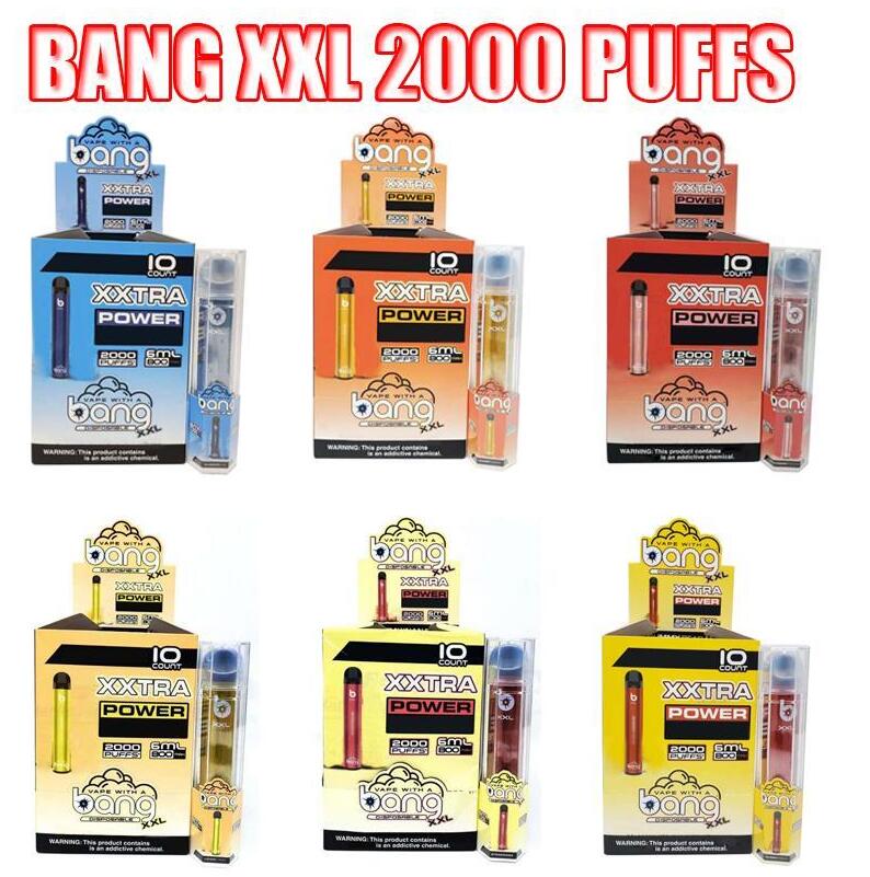 2000 puffs Disposable Vape Pen Bang XXL 6ml Pod System 800mAh Battery E Cigarettes Vaporizer Starter Kit
2000 puffs Disposable Vape Pen Bang XXL 6ml Pod System 800mAh Battery E Cigarettes Vaporizer Starter Kit