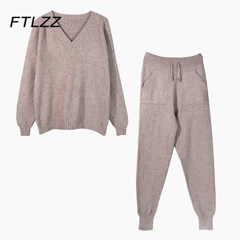 Women Jogging 2 Piece Set Spring Autumn V Neck Sweater Tops and Slim Long Pants Outfits Woman Korean Tracksuits 210602, Khaki
Women Jogging 2 Piece Set Spring Autumn V Neck Sweater Tops and Slim Long Pants Outfits Woman Korean Tracksuits 210602, Khaki
