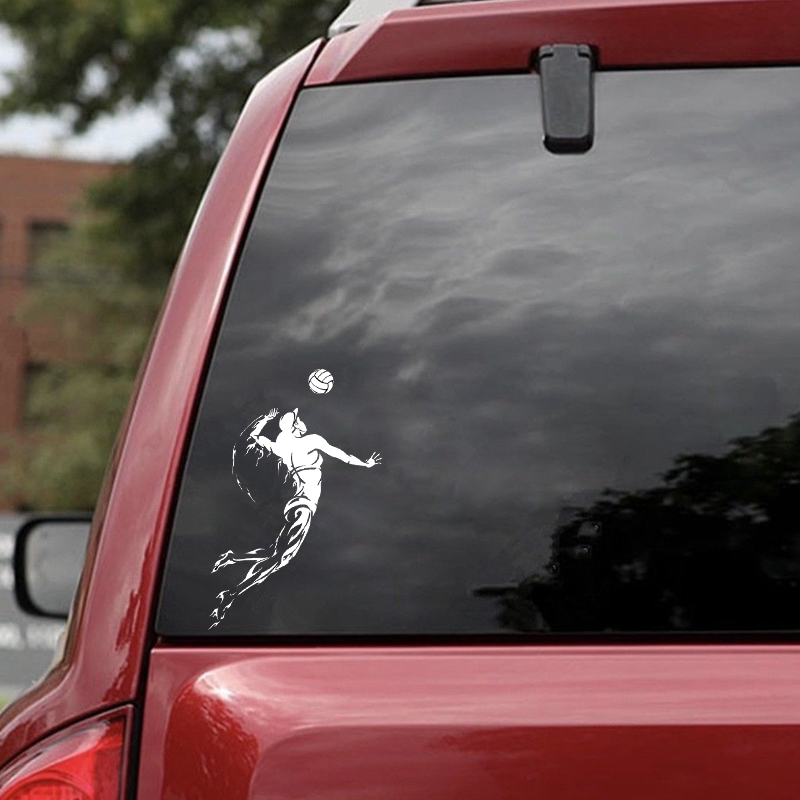 11.1*17.8CM Interesting Sport Volleyball Fitness Female Sport Decor Car Sticker Vinyl Accessories Silhouette C16-1383