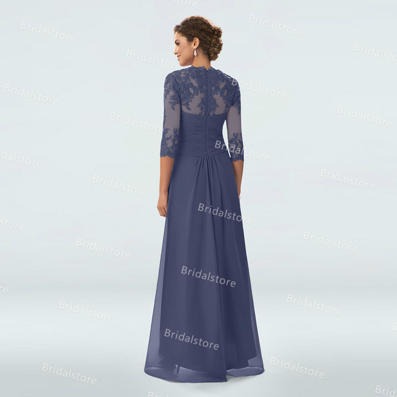 Chic Gray Two Piece Mother Of The Bride Dresses Plus Size Ankle Length Chiffon Wedding Guest Dress 2021 With Beaded Elegant Formal Prom Evening Gowns 