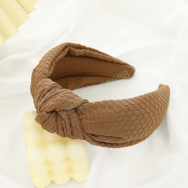 Fashion Autumn Winter Hairband For Women Center Knot Casual Headband Fabric Turban Hari Accessories